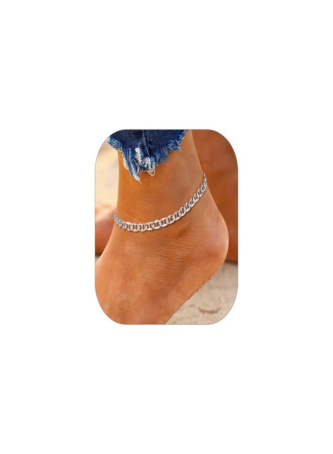 PROSILVER Silver Chain Anklet For Women Ankle Braclets Ankelts Foot Bracelet Ankelets - Image 1
